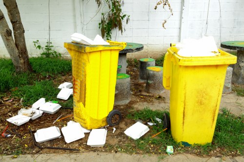 Construction debris being removed in Tottenham